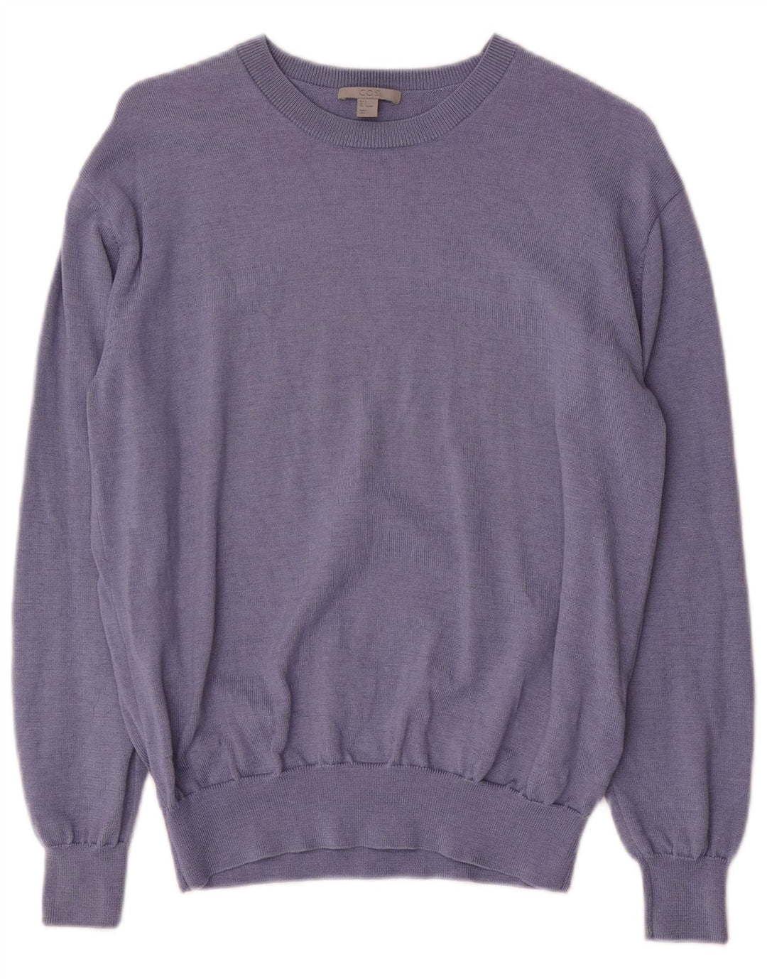 Cos Damen-Pullover, übergroß, U-Boot-Ausschnitt, Gr. 10, Größe S, blaue Wolle