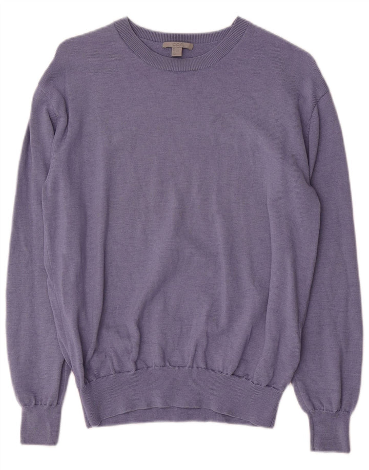 Cos Damen-Pullover, übergroß, U-Boot-Ausschnitt, Gr. 10, Größe S, blaue Wolle