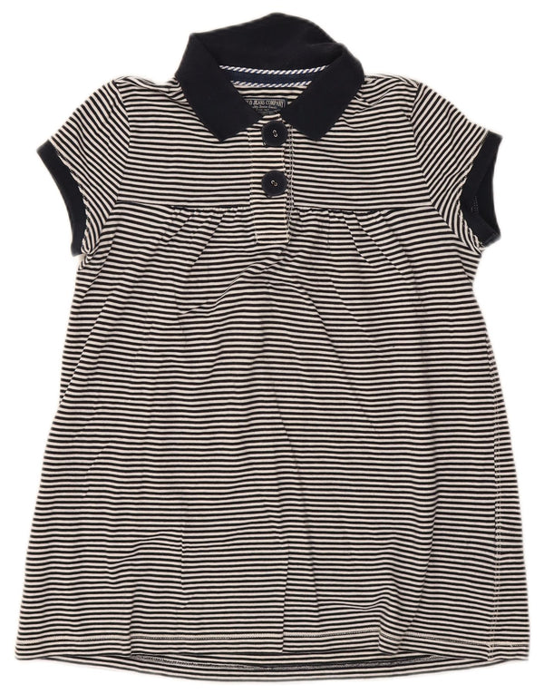 Polo Ralph Lauren Mädchenkleid, 6–7 Jahre, Größe S, Marineblau, Nadelstreifen, Baumwolle