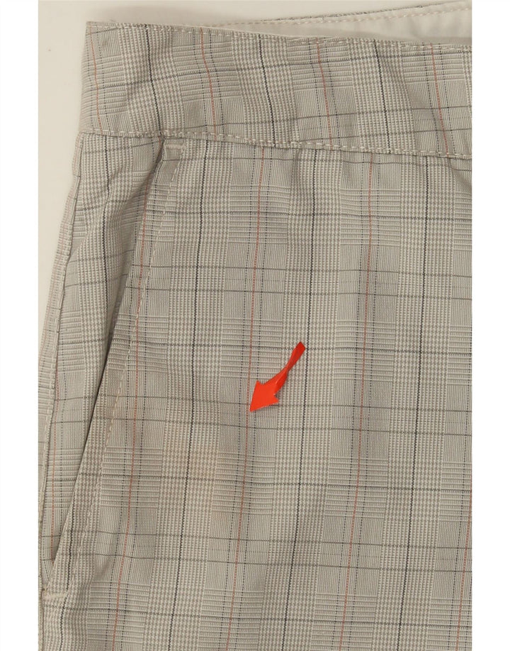 Hurley Herren-Chinoshorts W32 Mittelbeigefarbenes Karo-Polyester