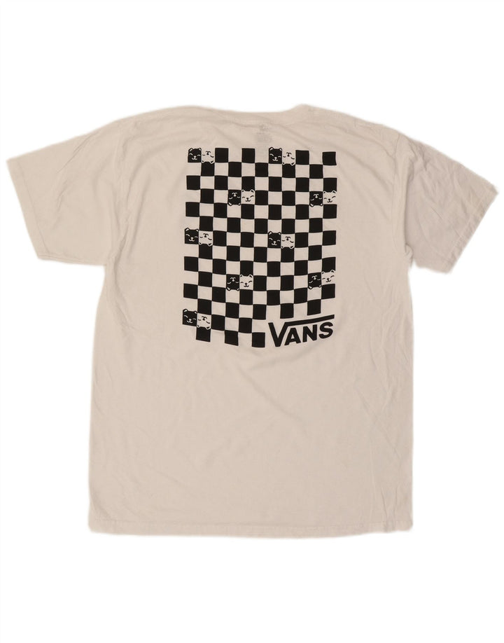 Vans Herren Grafik-T-Shirt-Oberteil Mittelweiß