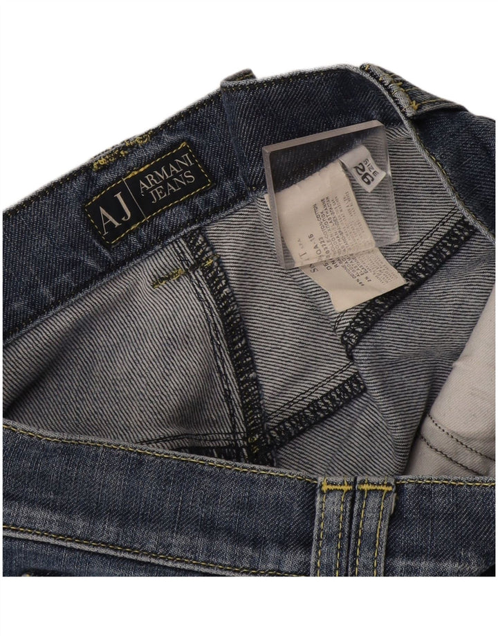 Armani Damen Slim Jeans W26 L29 Blaue Baumwolle