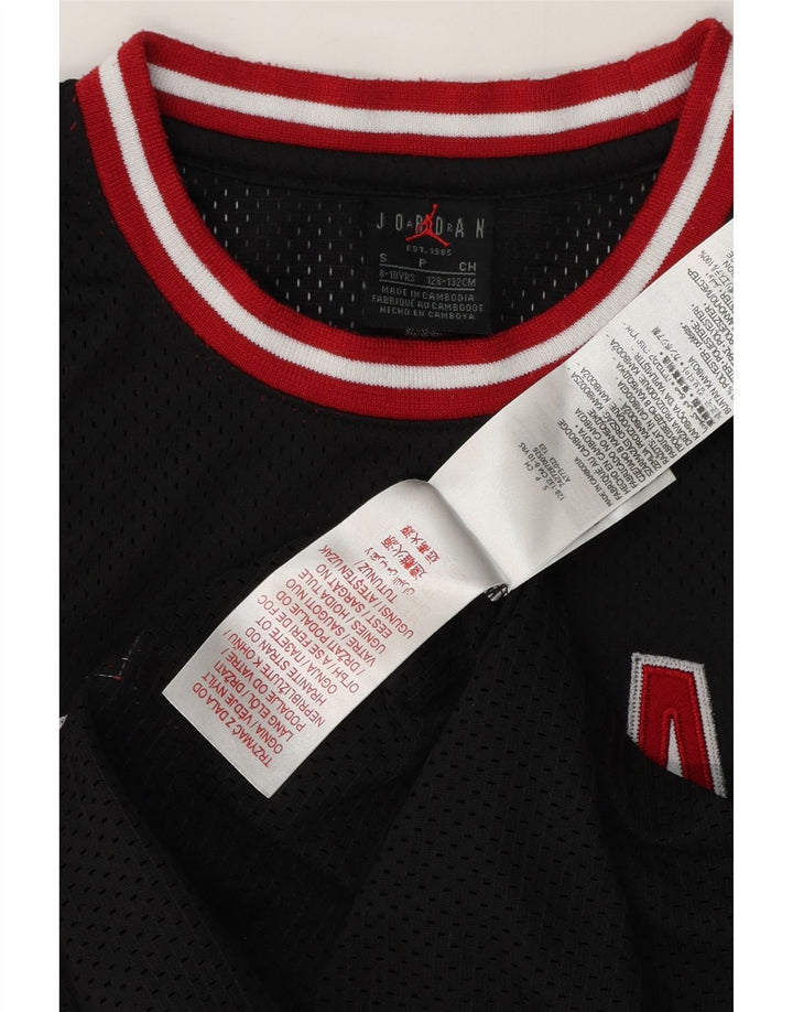 Jordan Jungen-Top mit Grafik, 8–9 Jahre, Größe S, Schwarz, Polyester