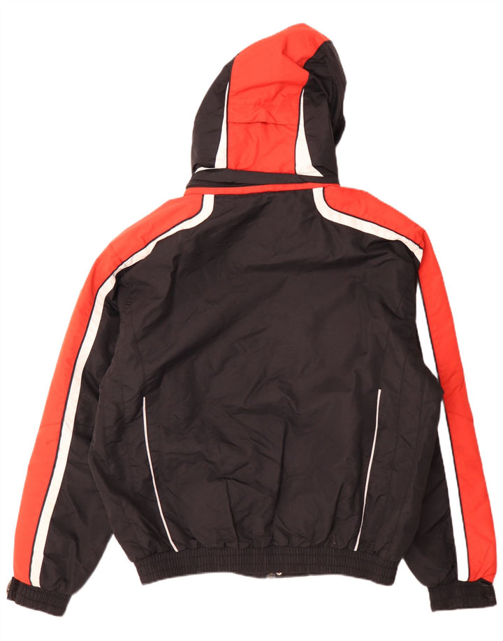 AST Herren-Skijacke mit Kapuze, UK 40, Größe L, Schwarz, Colourblock-Polyamid