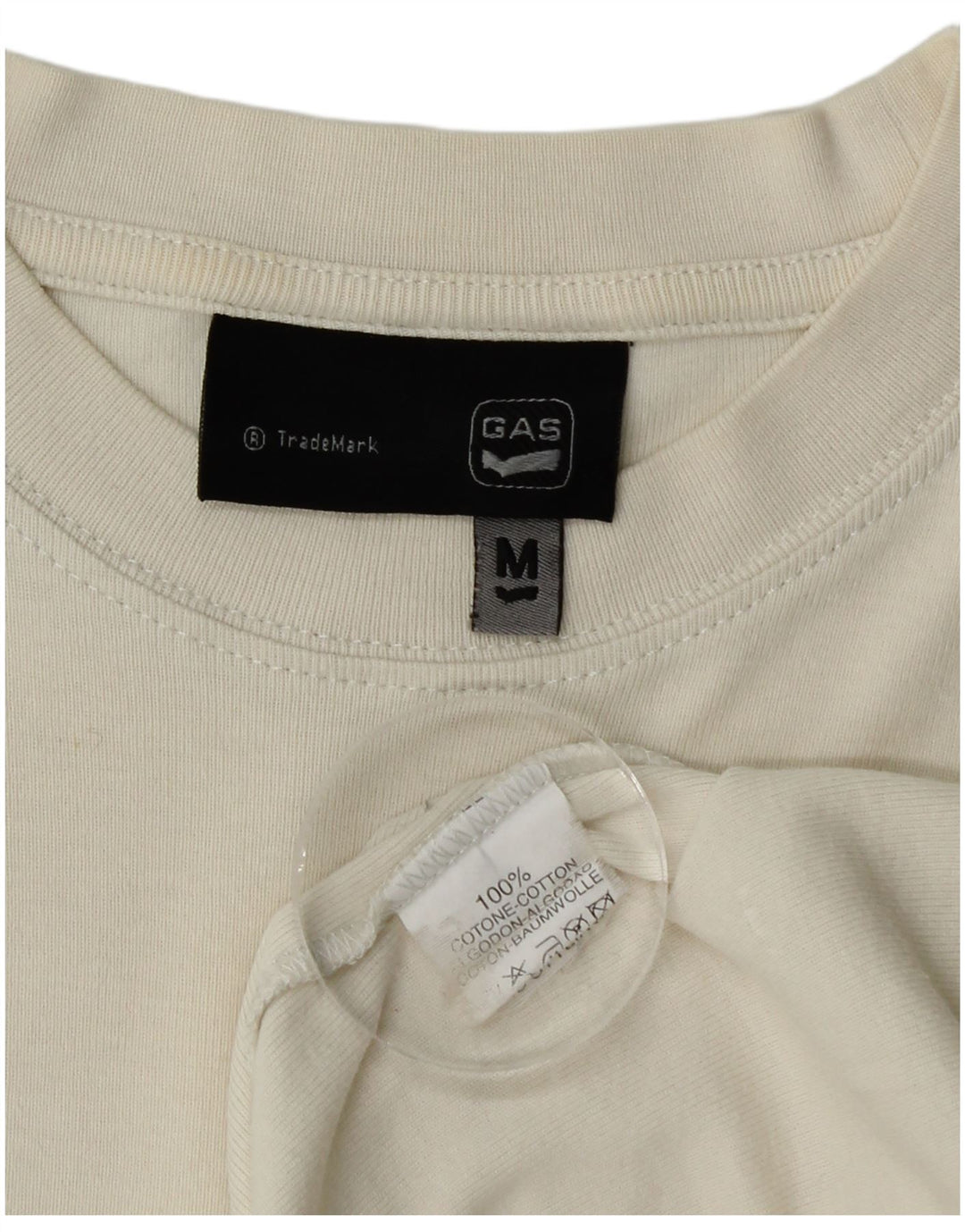 Gas Damen T-Shirt Top UK 12 Mittelweiße Baumwolle