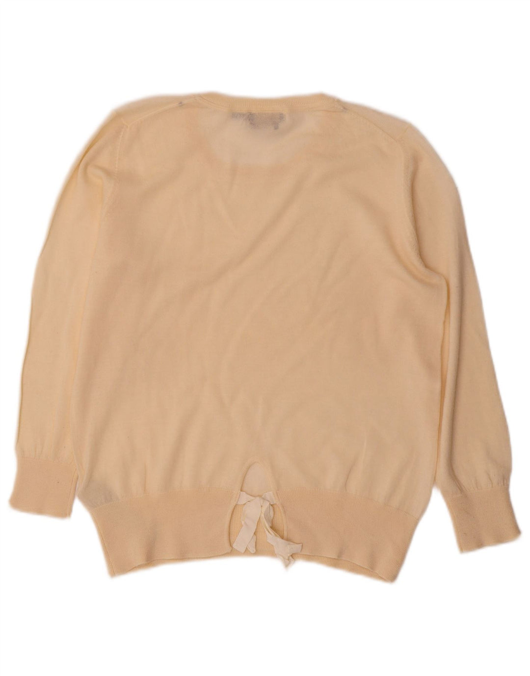 Massimo Dutti Damen-Pullover mit Rundhalsausschnitt, UK 12, mittelbeige Wolle