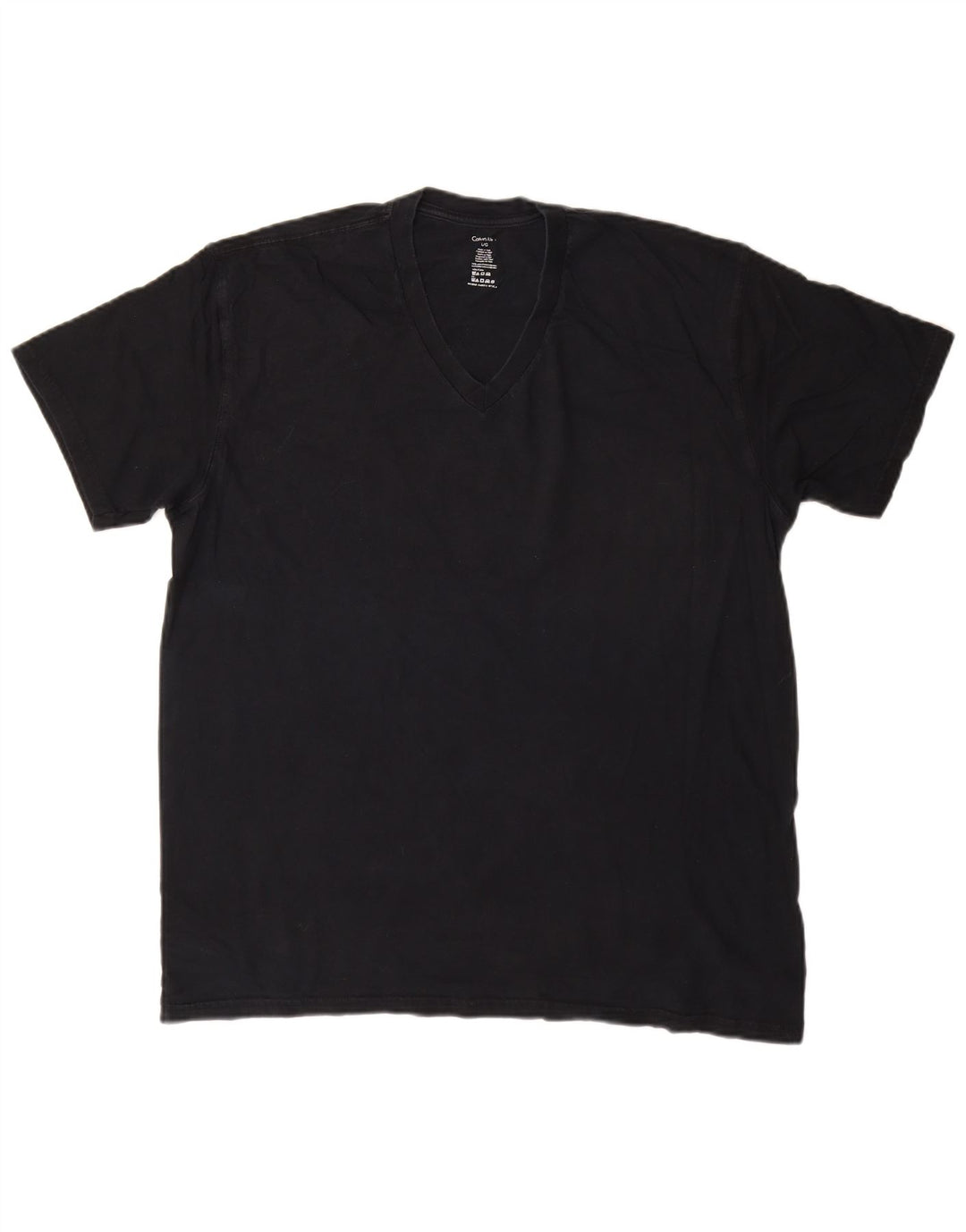 CALVIN KLEIN Herren T-Shirt Top Large Marineblau Baumwolle