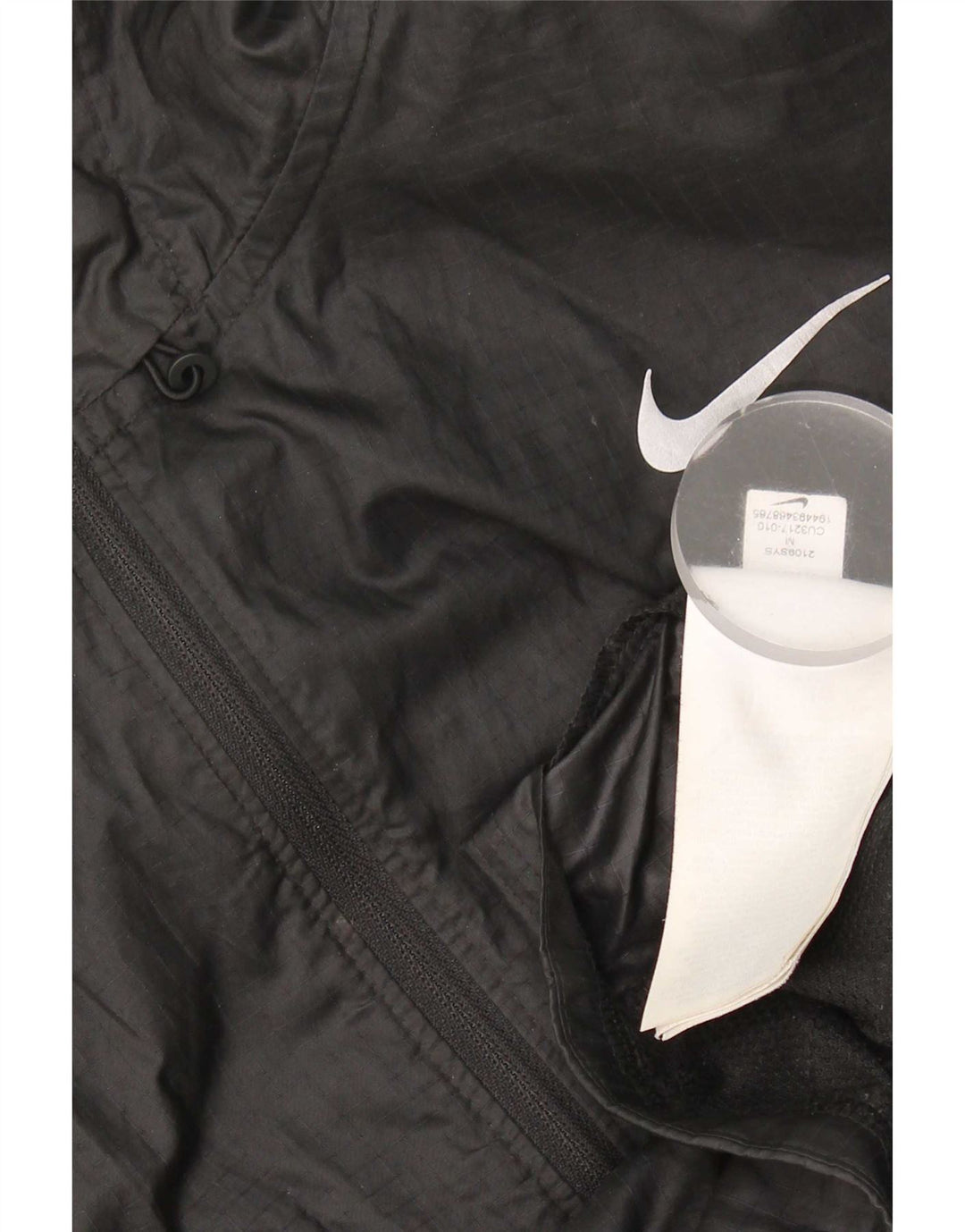 Nike Damen Kapuzen-Regenjacke UK 14 Mittelschwarzes Polyester