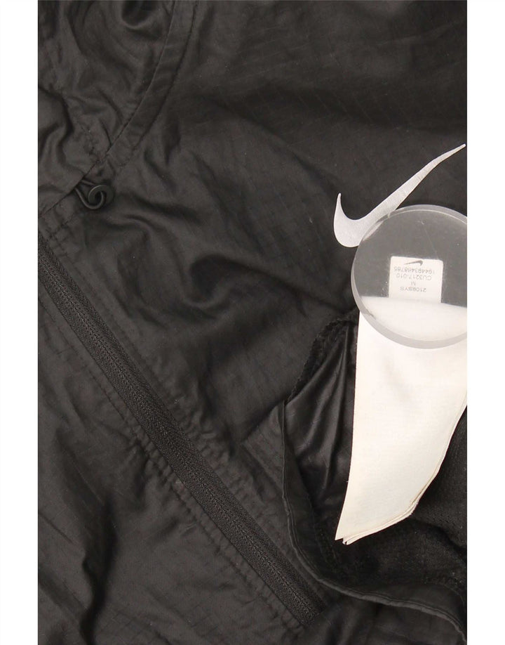 Nike Damen Kapuzen-Regenjacke UK 14 Mittelschwarzes Polyester