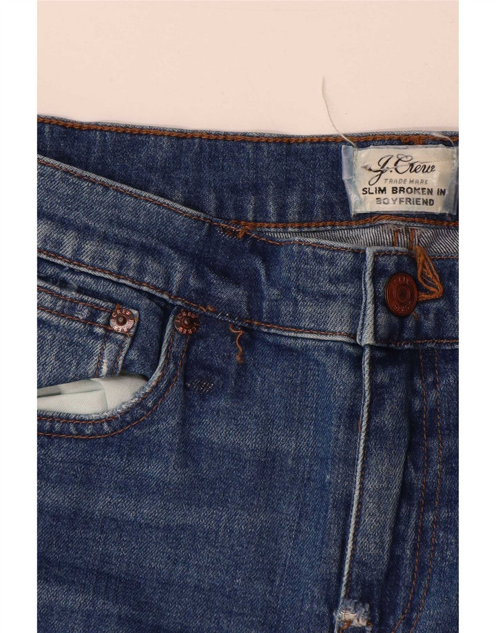 J. Crew Damen Boyfriend Distressed Slim Jeans W28 L26 Blau