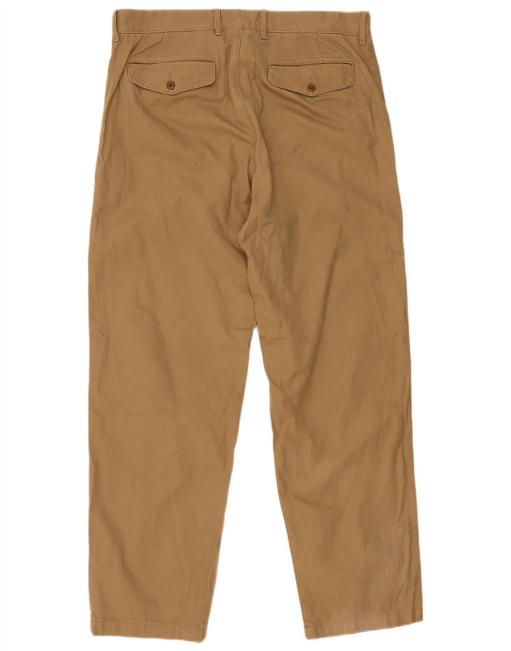 J. CREW Herren Tapered Chinohose W35 L32 Beige Baumwolle