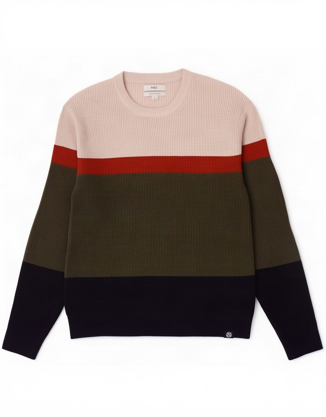Marks & Spencer Herren-Pullover mit Rundhalsausschnitt, Größe L, mehrfarbig