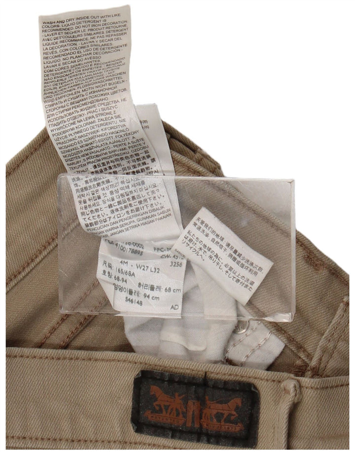 LEVI'S Damen 505 Jeansshorts W27 Small Beige Baumwolle