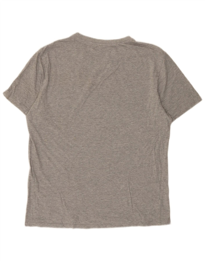 Hurley Herren Grafik-T-Shirt-Oberteil Mittelgrau meliert