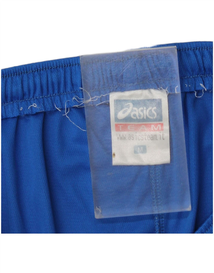 Asics Damen Graphic Sport Shorts UK 14 Mittelblaues Colourblock-Polyester