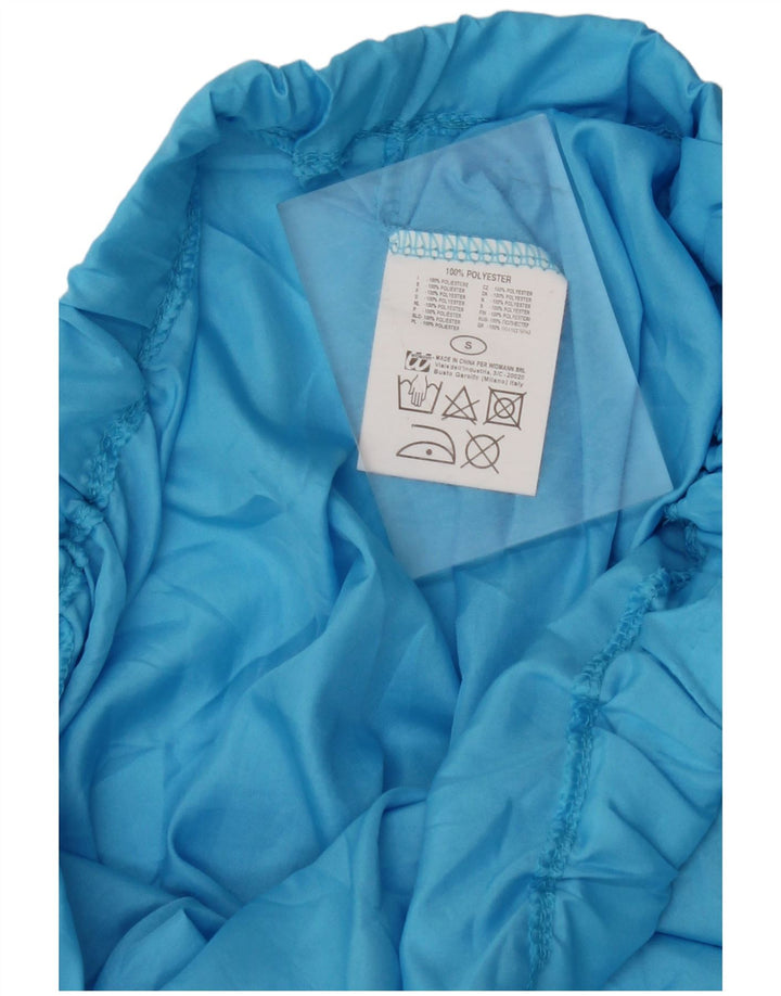 VINTAGE Damen Trainingshose Jogger UK 10 Small Blue Colourblock