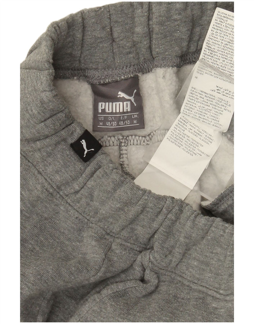 Puma Herren-Trainingshose mit Grafik, mittelgraue Baumwolle