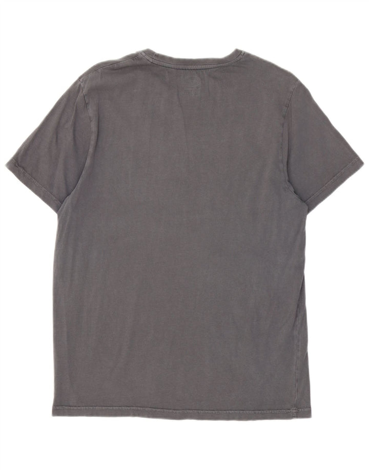 Animal-Grafik-T-Shirt-Oberteil für Herren aus mittelgrauer Baumwolle