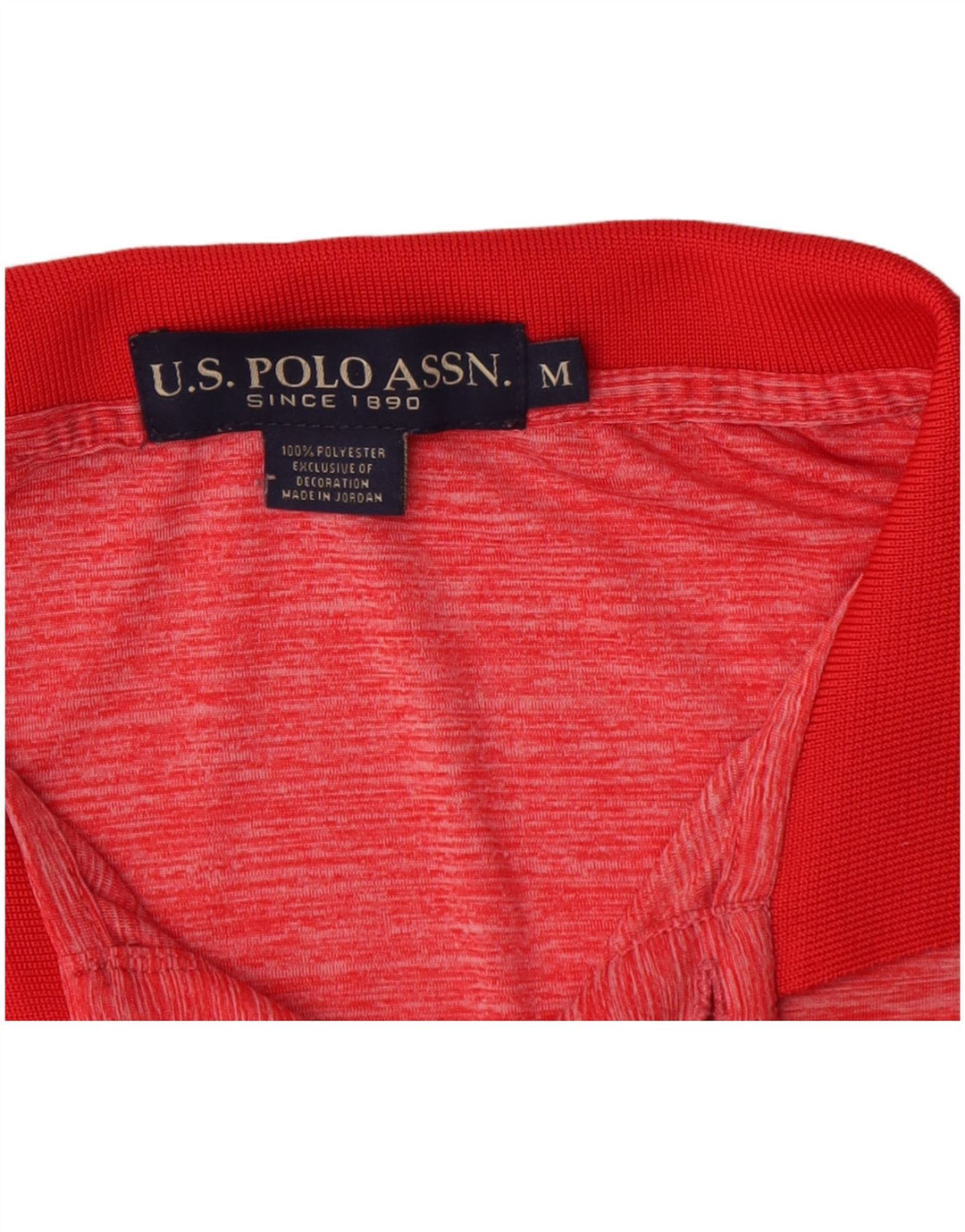 U.S. Polo Assn. Herrenhemd Mittelrot gesprenkeltes Polyester