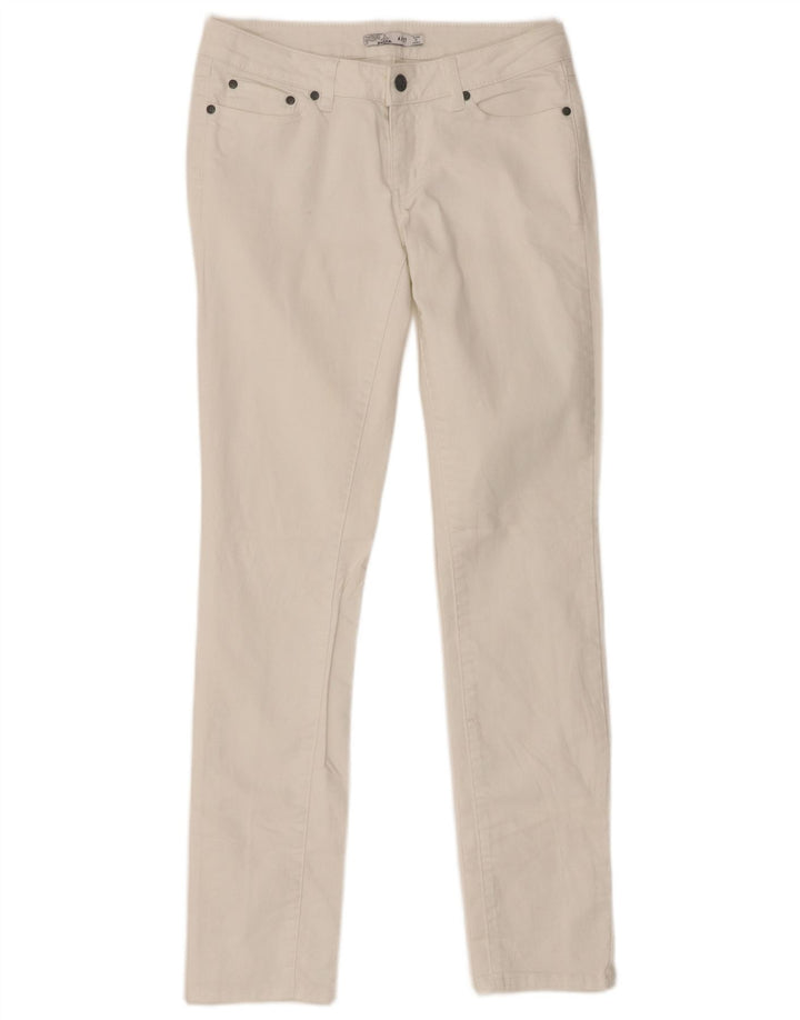 PRANA Damen Slim Jeans US 4 Small W27 L31 Weiße Baumwolle