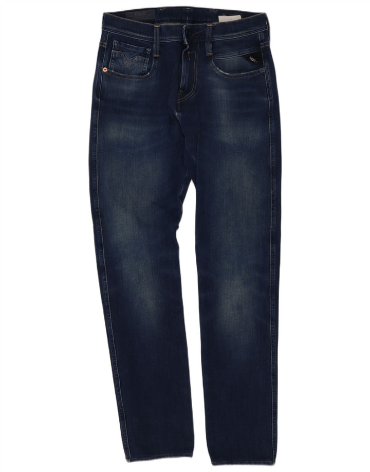 Replay Herren Slim Jeans W28 L30 Blaue Baumwolle