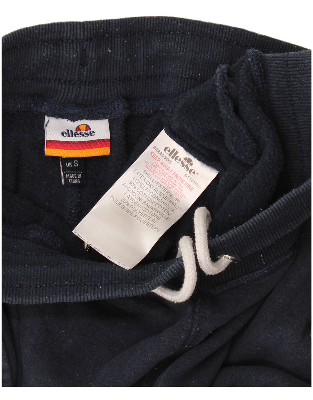 Ellesse Herren-Trainingshose, Jogginghose, klein, marineblau, Baumwolle
