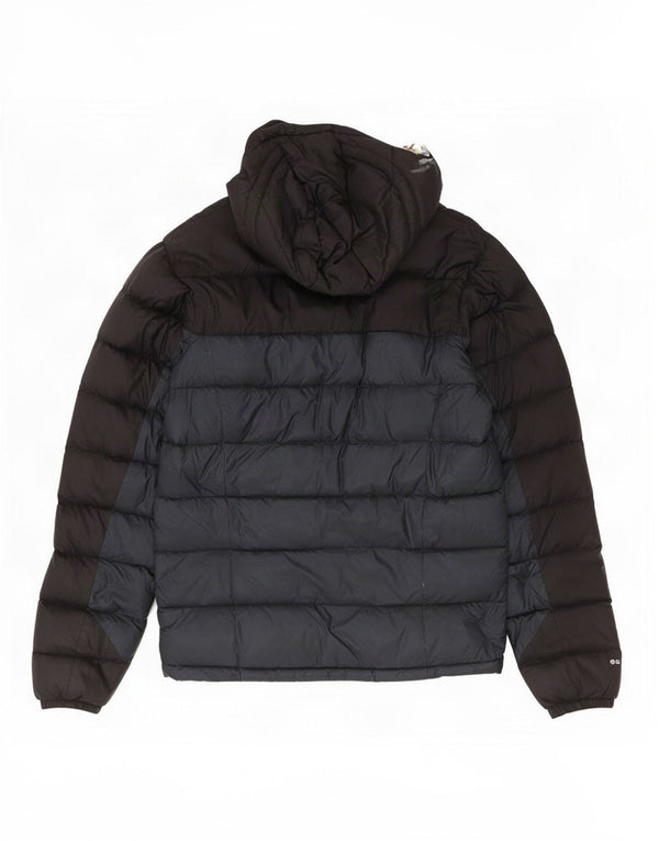 Rab Wattierte Herrenjacke mit Kapuze, UK 36, Größe S, Marineblau, Colourblock-Polyamid