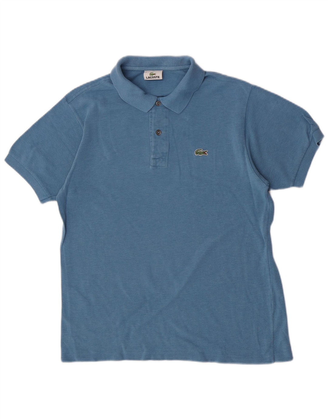 Lacoste Herren-Poloshirt, Größe 4, mittelblaue Baumwolle