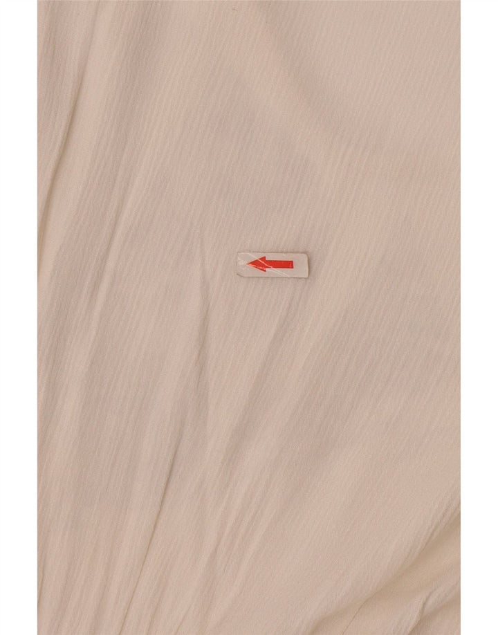 Oasis Damen A-Linien-Kleid UK 10 Small Weiße Viskose