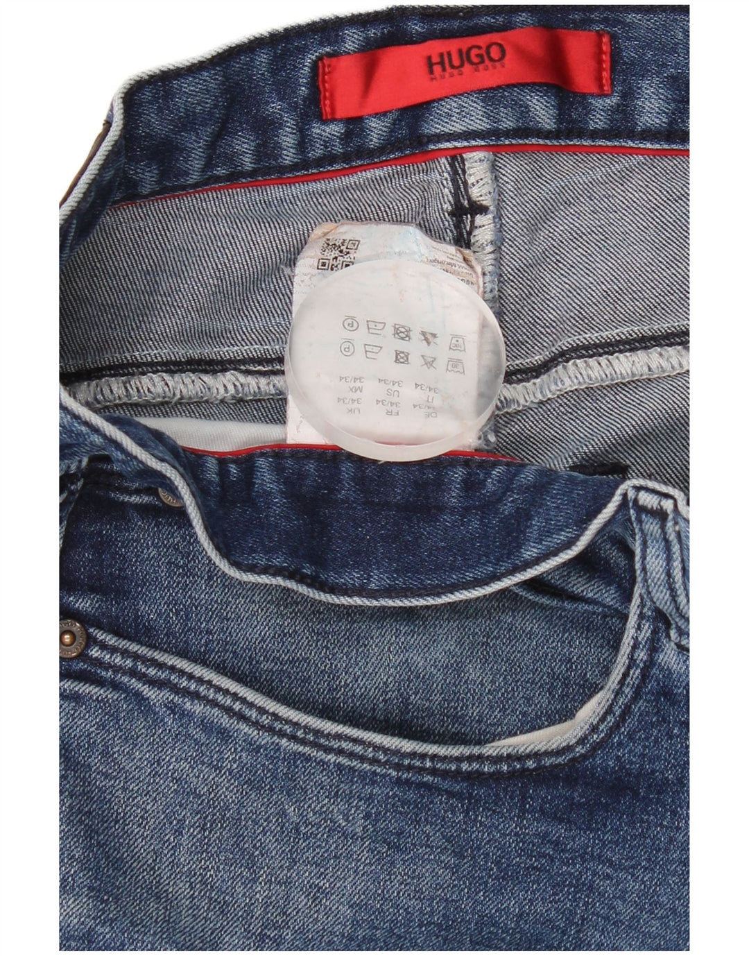 Hugo Boss Herren Slim Jeans W34 L34 Blaue Baumwolle