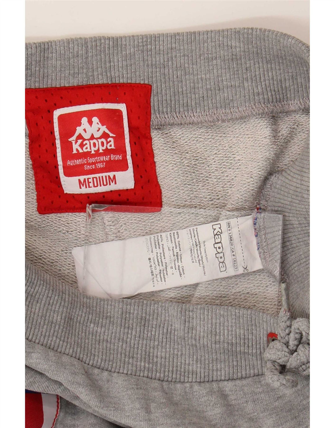 Kappa Herren Graphic Sport Shorts Mittelgraue Colourblock-Baumwolle