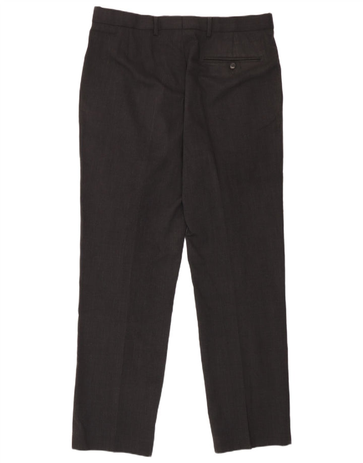 Marks & Spencer Herren-Anzughose in normaler Passform, W34, L31, graue Wolle