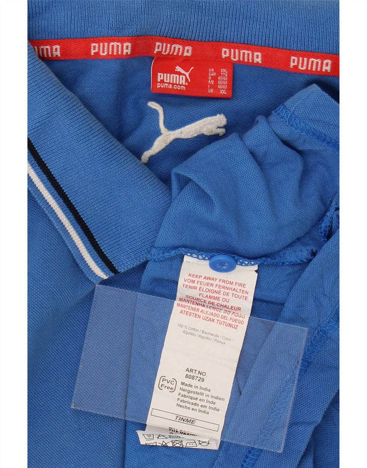 Puma Herren Poloshirt 2XL Blau Baumwolle