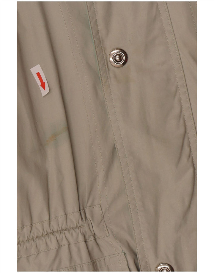 Vintage Herren-Utility-Jacke mit Kapuze IT 48 Mittelgraue Baumwolle
