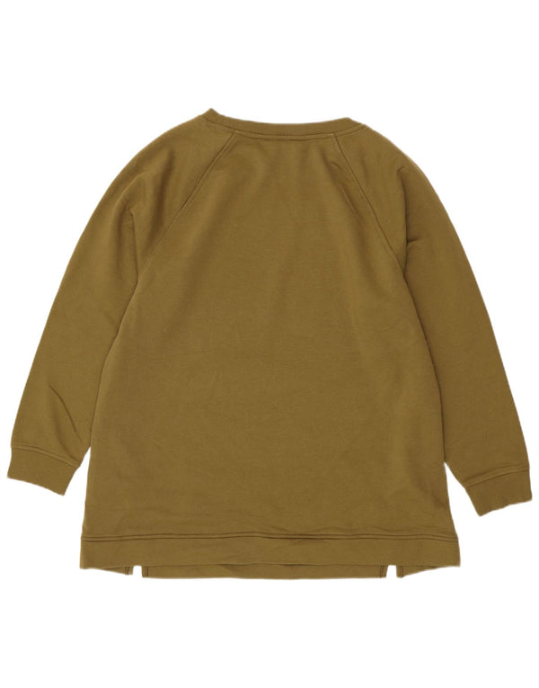 Marks & Spencer Damen Sweatshirt Pullover UK 16 Large Khaki Baumwolle