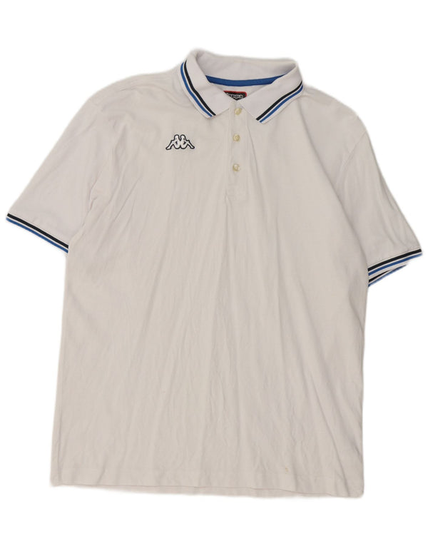 Kappa Herren Poloshirt 2XL Weiße Baumwolle