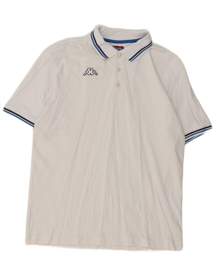 Kappa Herren Poloshirt 2XL Weiße Baumwolle