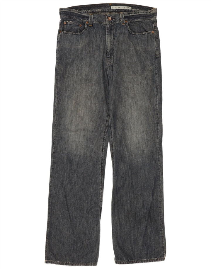 Dkny Herren Straight Jeans W34 L34 Blaue Baumwolle