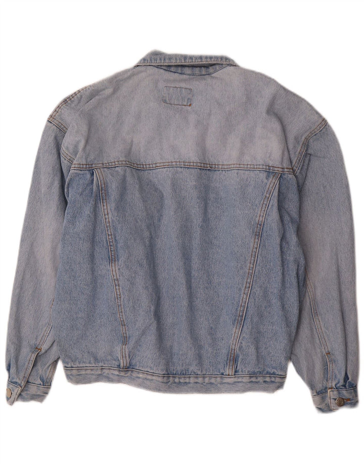 Vintage Herren Loose Fit Jeansjacke UK 36 Small Blue