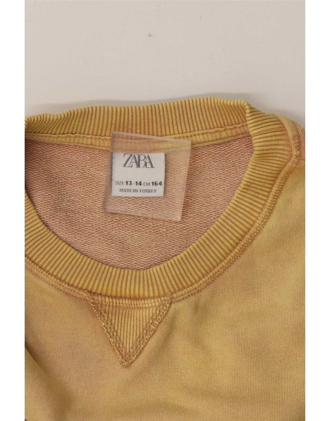 Zara Mädchen-Sweatshirt mit Grafik, übergroß, 13–14 Jahre, Gelb