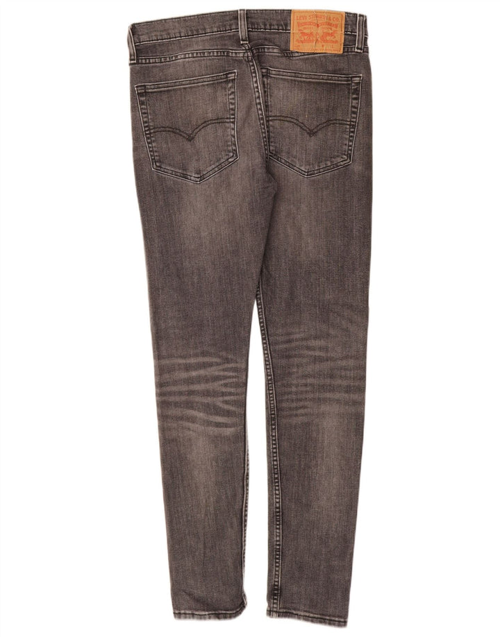 Levi's Herren Skinny Jeans W32 L29 Graue Baumwolle
