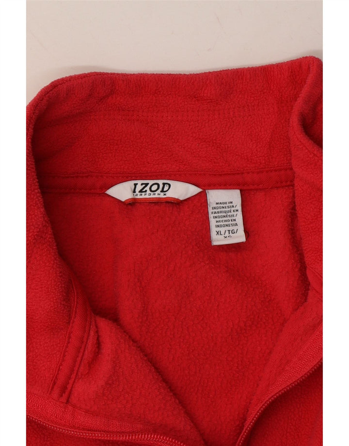 IZOD Womens Fleece Jacket UK 18 XL Red Polyester Vintage Izod and Second-Hand Izod from Messina Hembry 