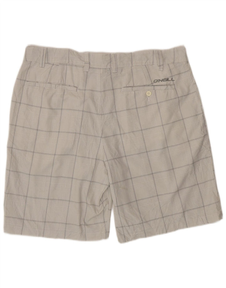 O'Neill Herren Chinoshorts W38 XL Grau kariertes Polyester