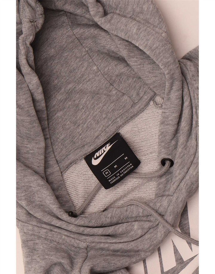 Nike Damen Graphic Hoodie Pullover UK 14 Mittelgrau