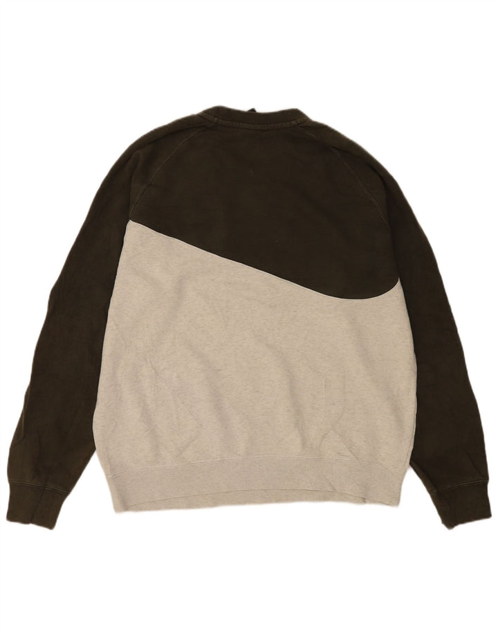 Nike Herren-Sweatshirt mit Grafik, groß, Khaki, Farbblock