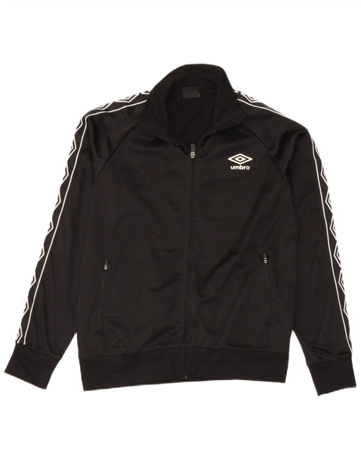 UMBRO Herren-Trainingsanzugoberteil mit Grafik, Mittelschwarzes Polyester