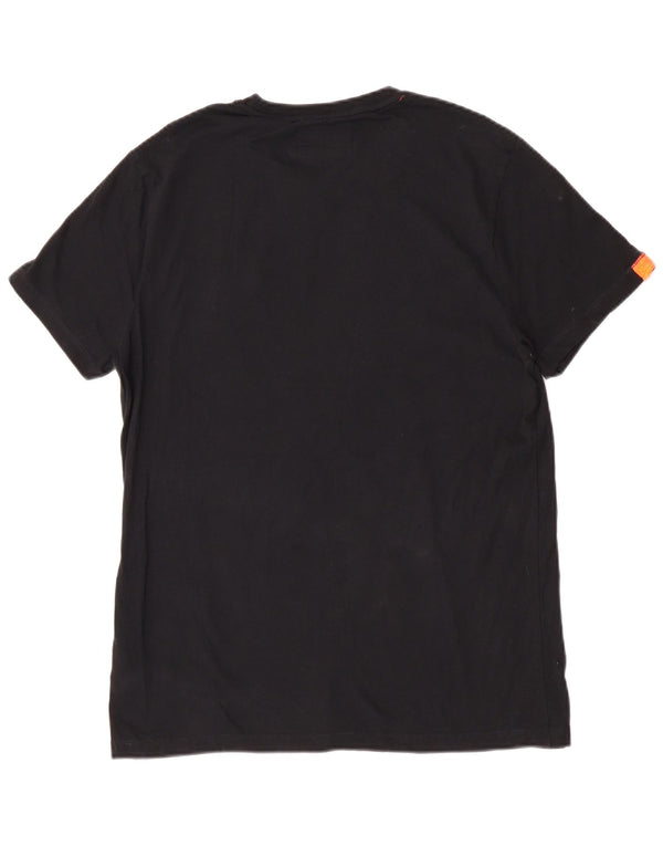 Superdry Damen T-Shirt Top UK 18 XL Schwarz Baumwolle