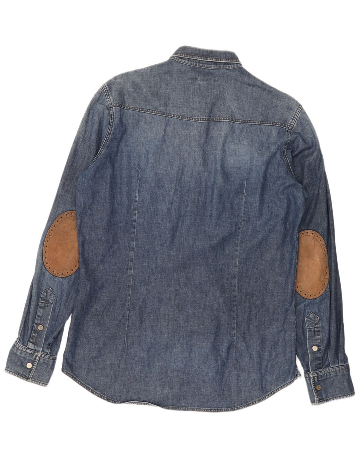 SIVIGLIA Herren-Jeanshemd, klein, blaue Baumwolle