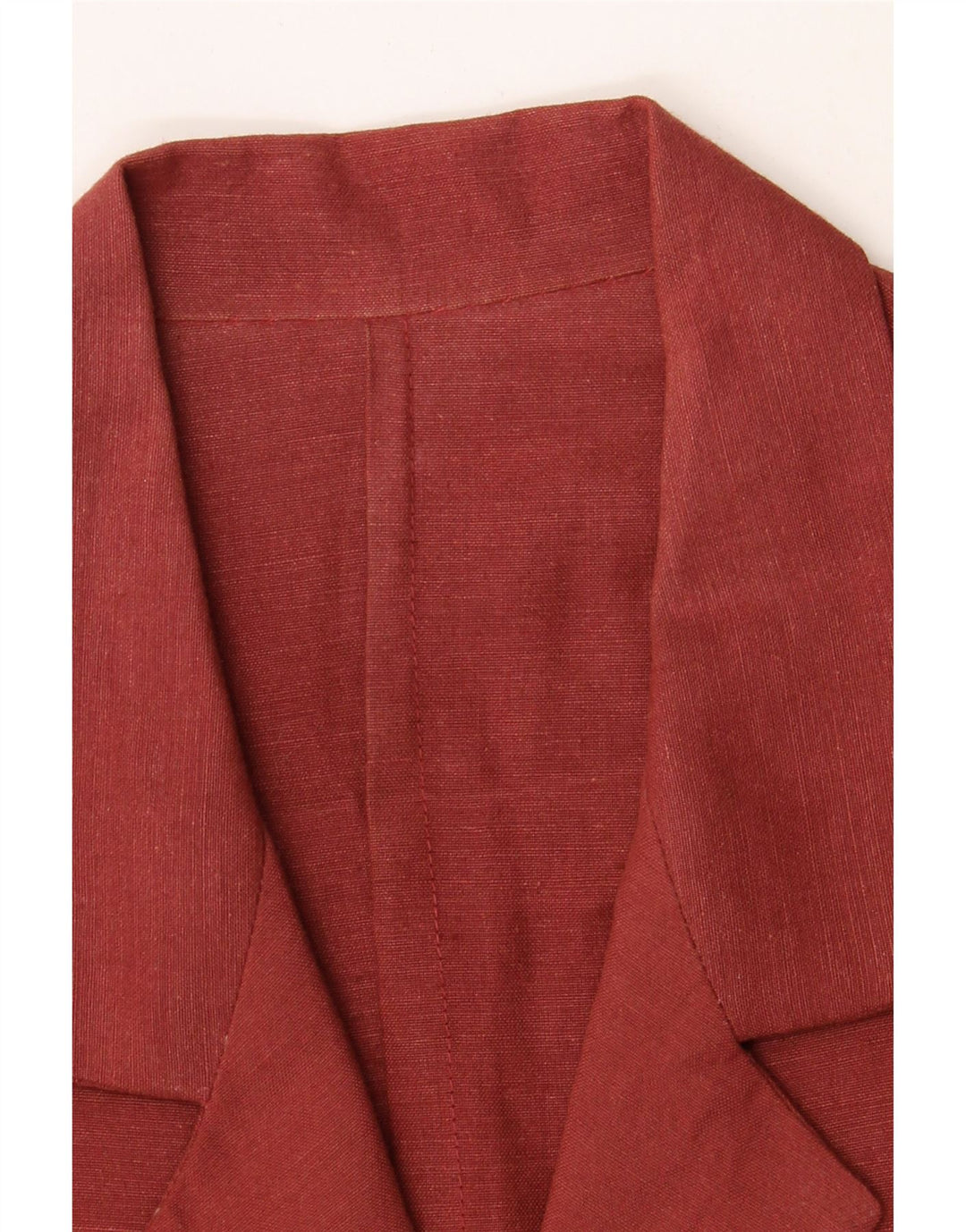 VINTAGE Womens 2 Button Short Sleeve Blazer Jacket UK 12 Medium Maroon Vintage Vintage and Second-Hand Vintage from Messina Hembry 