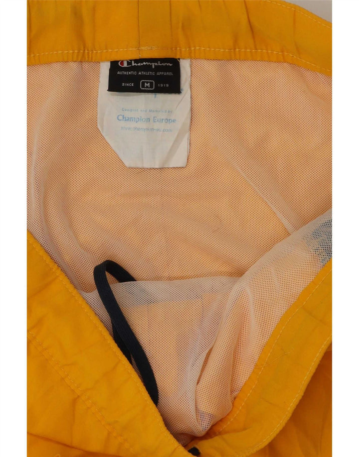 Champion Herren-Badeshorts mit Grafik, mittelgelbes Farbblock-Polyester